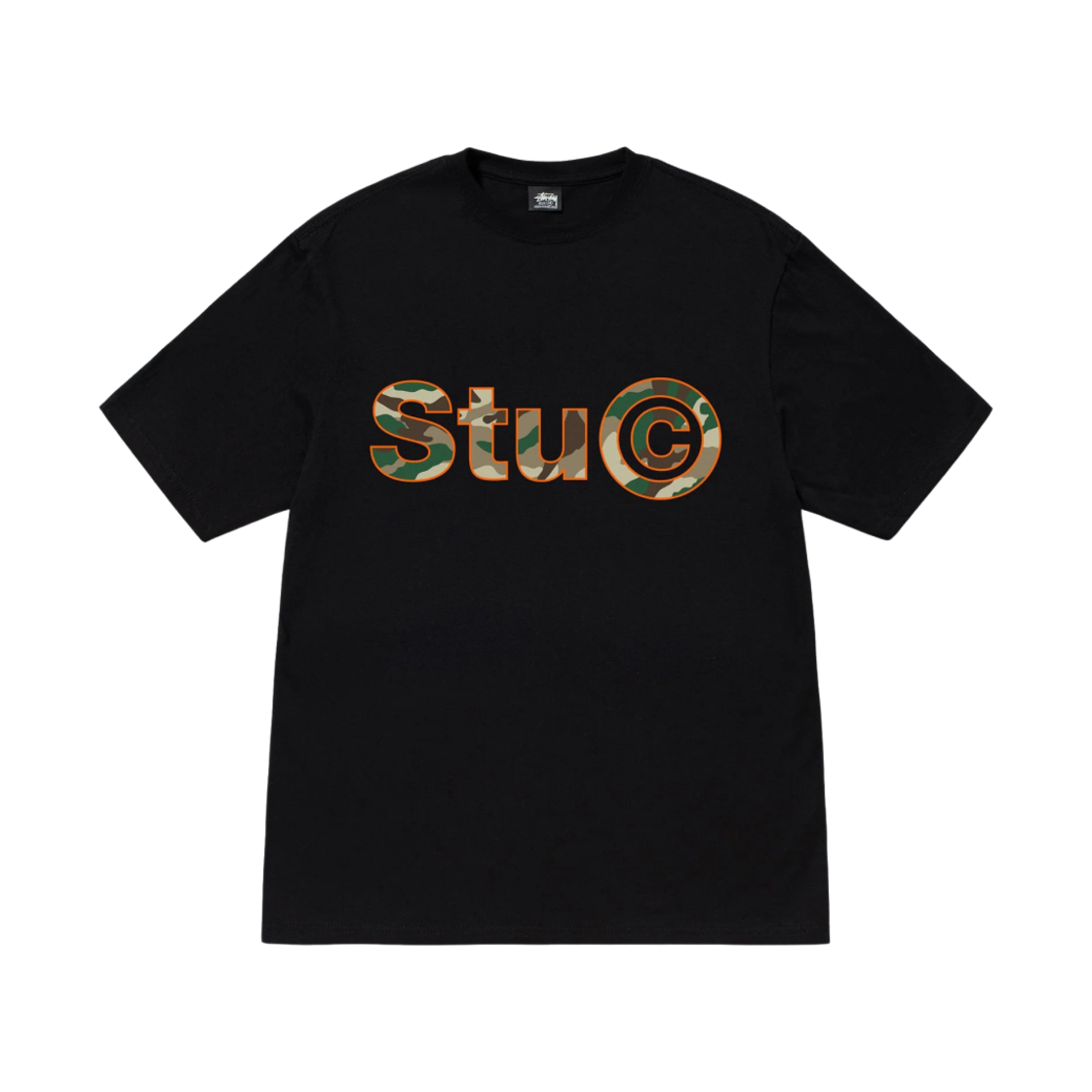 스투시 Stu C. 카모 티셔츠 블랙(Stussy Stu C. Camo T-Shirt Black) - 1