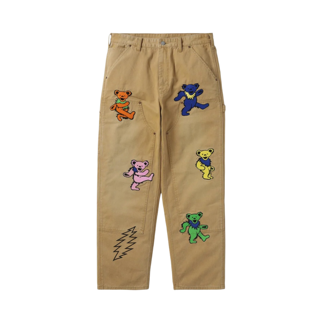 GD223WPAKP01 Thisisneverthat x Grateful Dead Lightning Carpenter Pants Tan