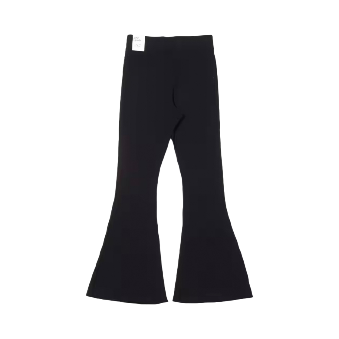 (W) 나이키 NSW 하이 웨이스트 립드 저지 팬츠 블랙 - 아시아((W) Nike NSW High Waisted Ribbed Jersey Pants Black - Asia) - 2