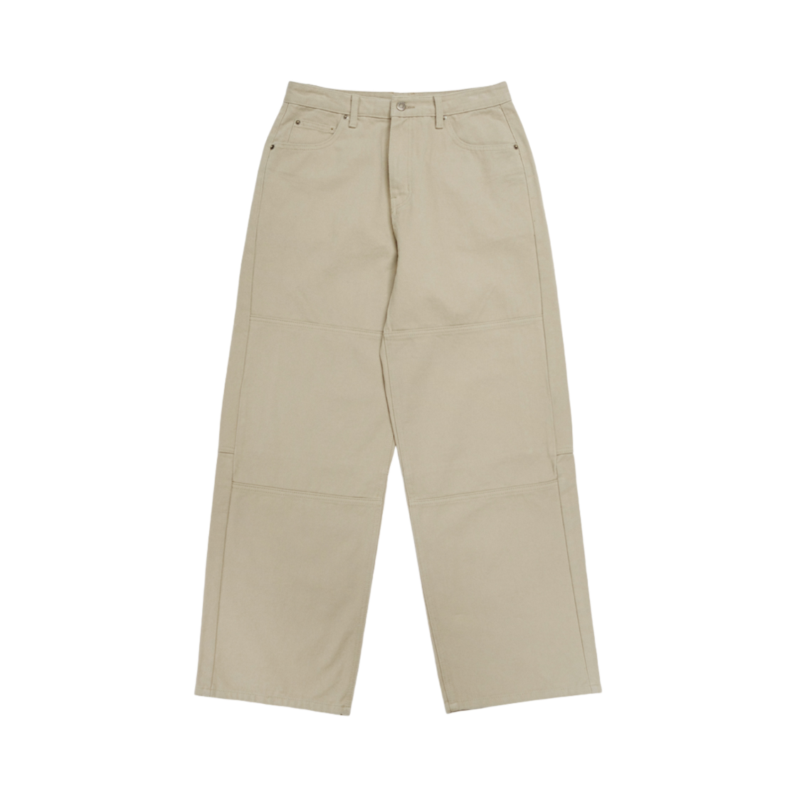 플랫웨이브 비 와이드 코튼 팬츠 베이지(Flatwave Vee Wide Cotton Pants Beige)