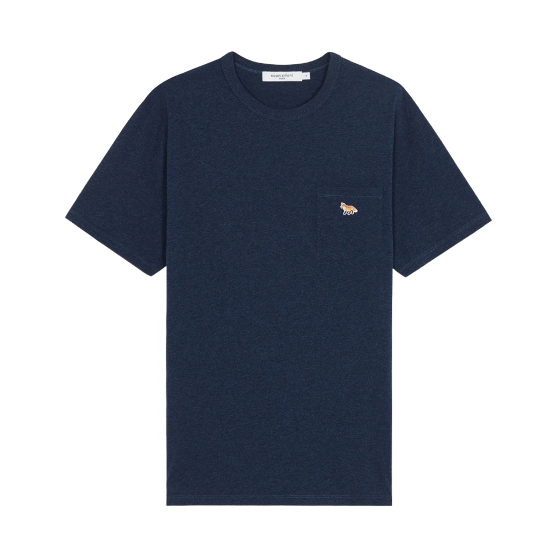 IM00108KJ0008-H481 Maison Kitsune Baby Fox Patch Classic Pocket T-Shirt Navy Melange