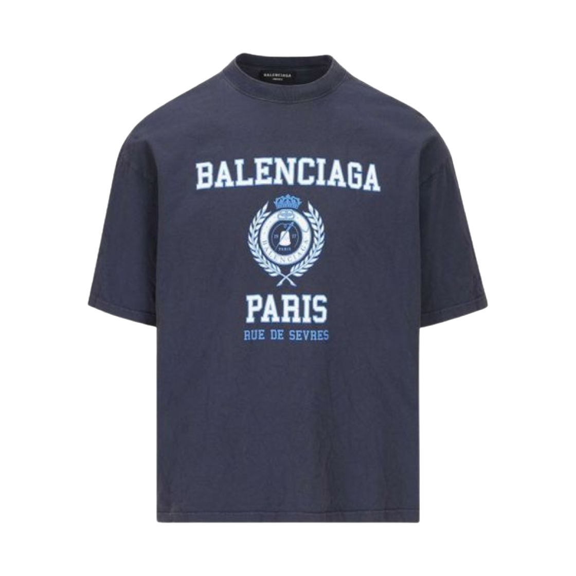 발렌시아가 컬리지 1917 미디움 핏 티셔츠 블루