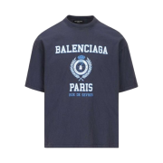 Balenciaga College 1917 Medium Fit T-Shirt Blue