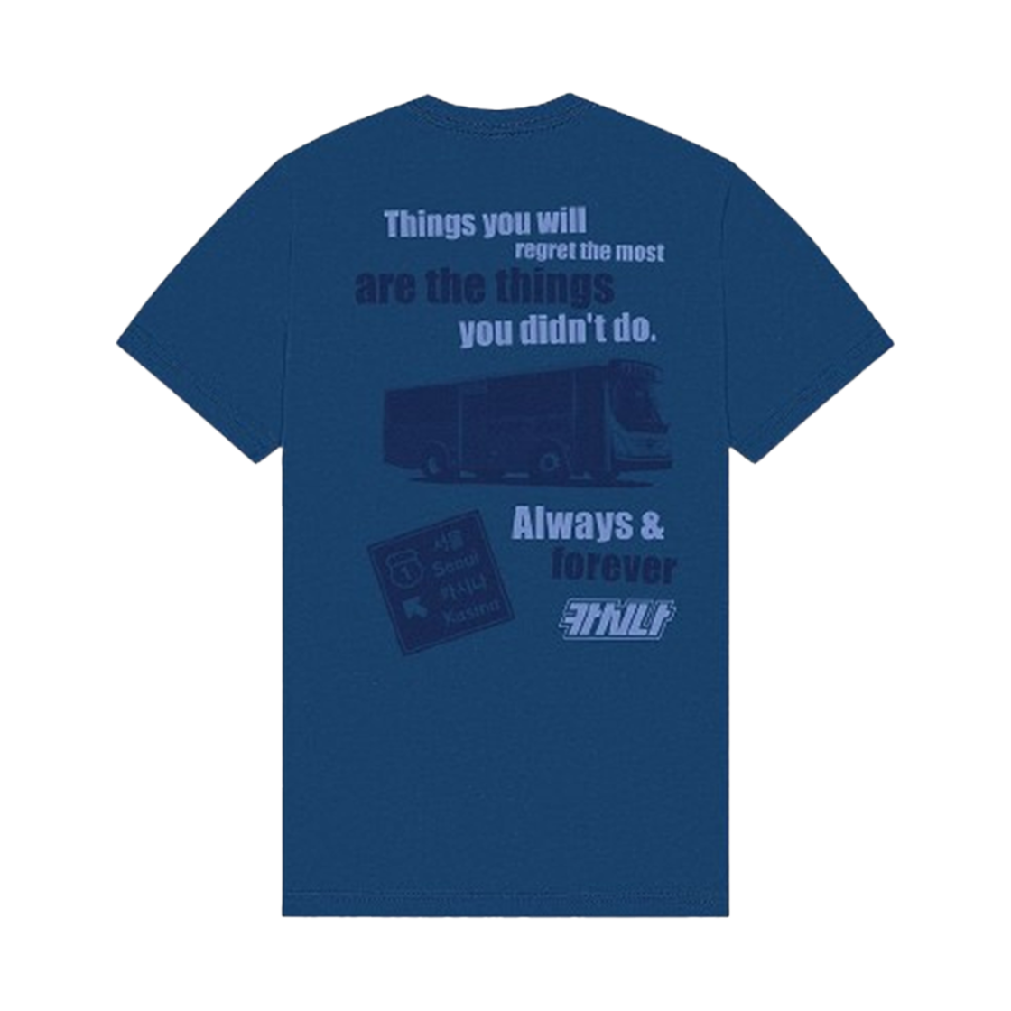 안티소셜소셜클럽 X 카시나 투어 버스 티셔츠 블루