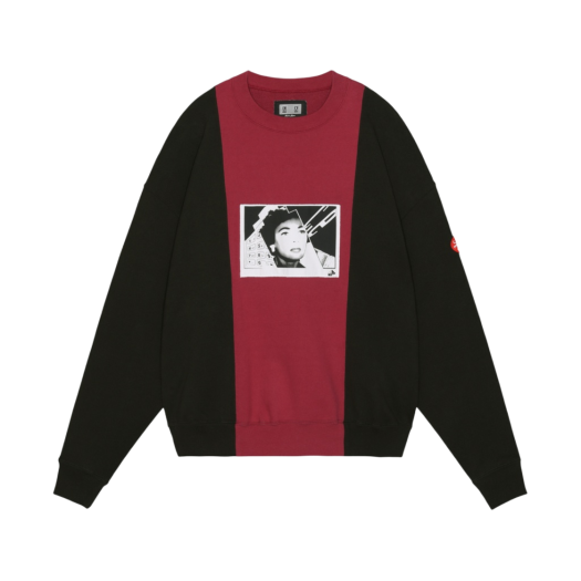 Cav Empt Paneled Two Tone Crew Neck Red Black - 24SS