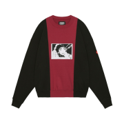 Cav Empt Paneled Two Tone Crew Neck Red Black - 24SS