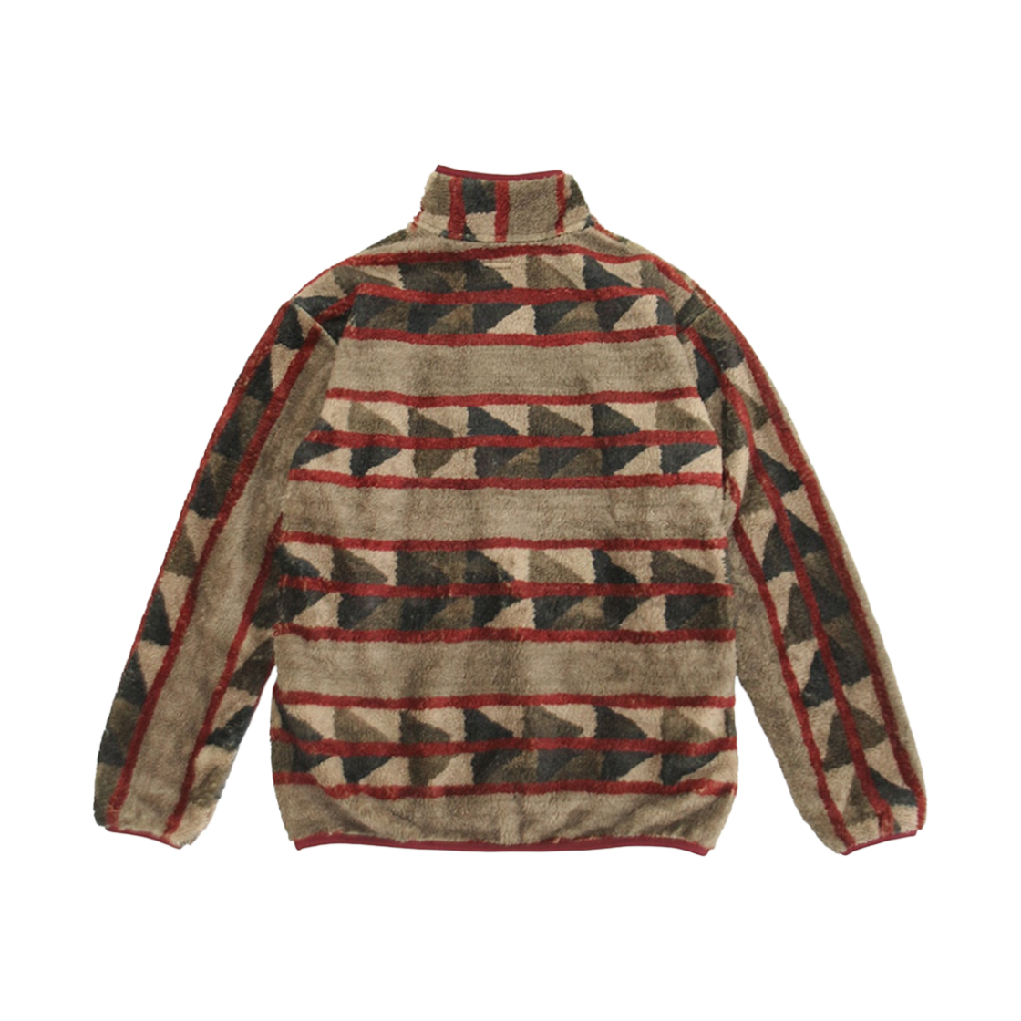캐피탈 푸에블로 스트라이프 플리스 스냅 티셔츠 레드 브라운(Kapital Pueblo Stripe Fleece Snap T-Shirt Red Brown) - 2