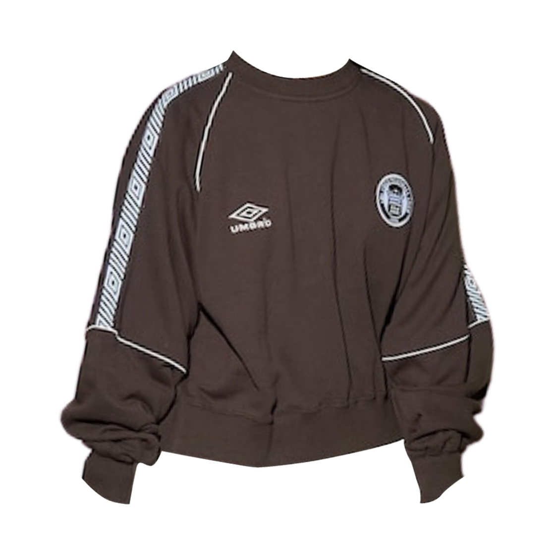 (W) 엄브로 x 프릭스 스토어 라인 로고 크루넥 스웨트셔츠 브라운((W) Umbro x Freak's Store Line Logo Crew Neck Sweatshirt Brown)