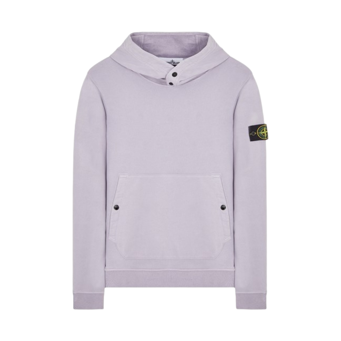 791561720-V0047 Stone Island 61720 Brushed Cotton Fleece Garment Dyed Crewneck Hooded Sweatshirt Lavender - 23FW