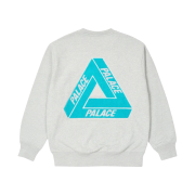 Palace Fleece Tri-Ferg Crew Grey Marl - 23SS