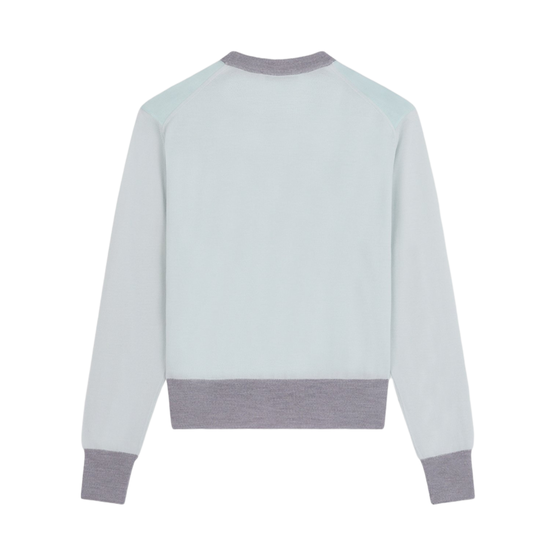 (W) 메종 키츠네 베이비 폭스 패치 컬러 블록 점퍼 페퍼민트((W) Maison Kitsune Baby Fox Patch Color Block Jumper Peppermint) - 2