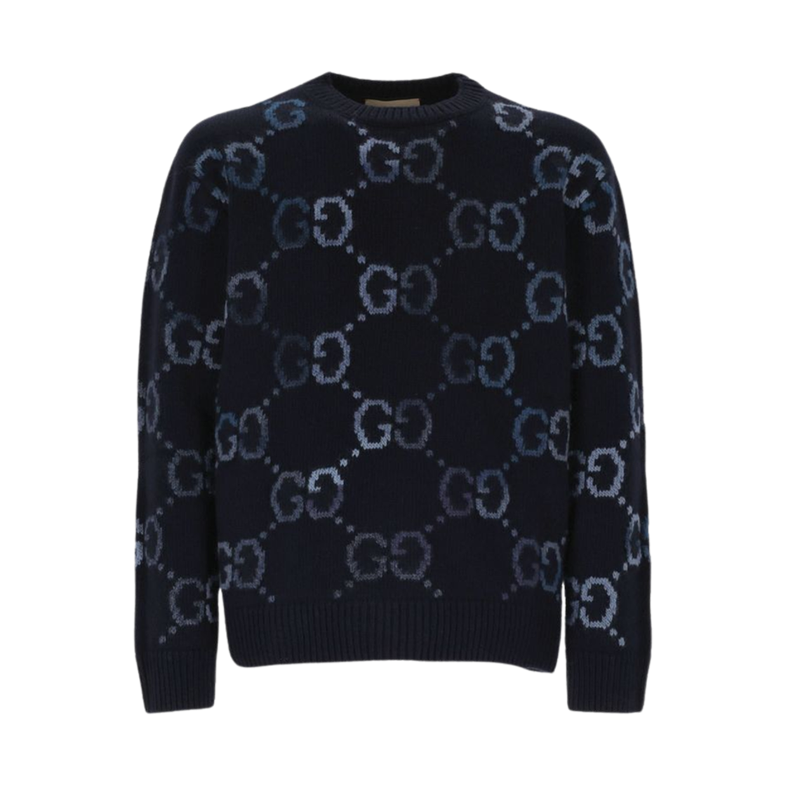 구찌 GG 로고 울 자카드 니트 네이비(Gucci GG Logo Wool Jacquard Knit Navy)