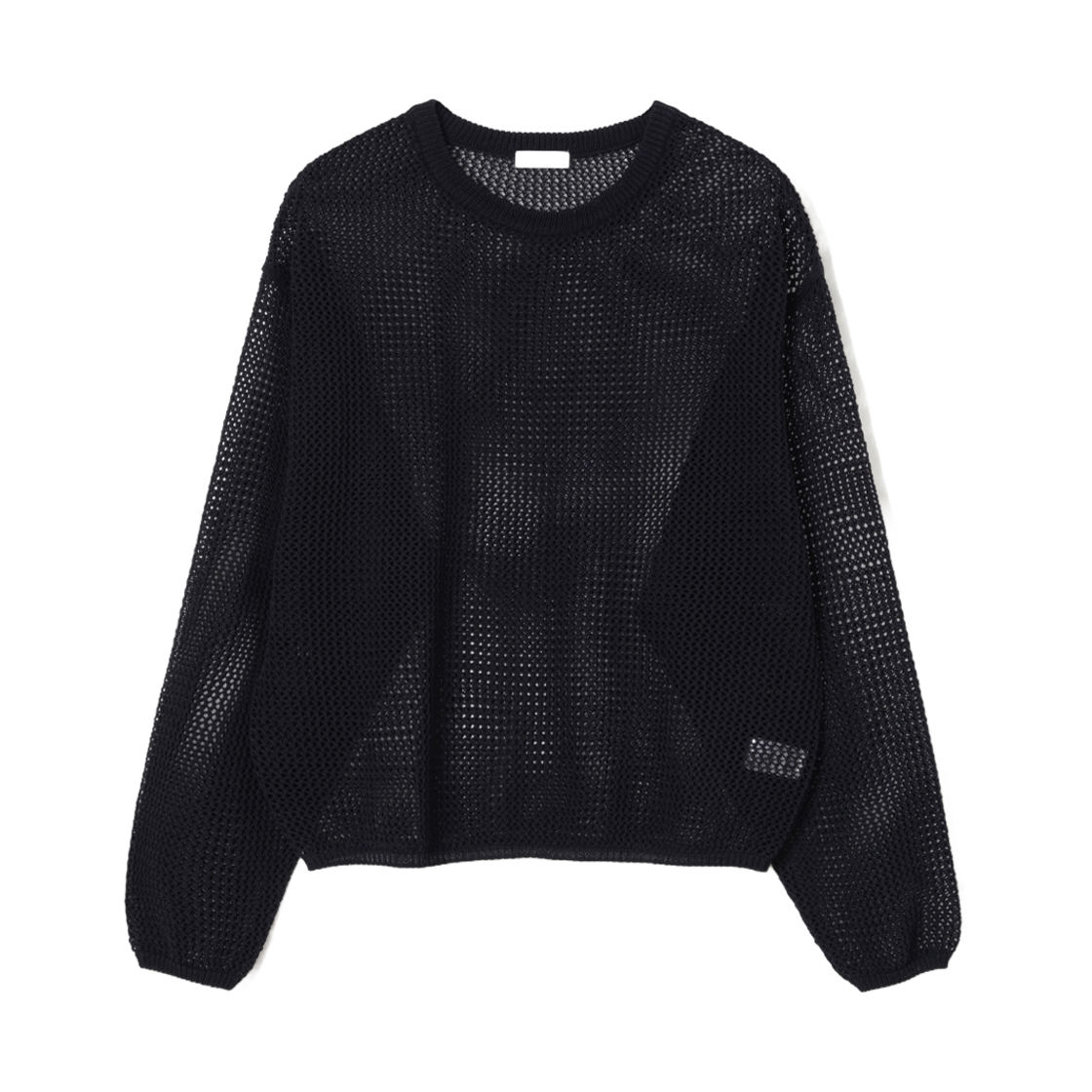 노클 러프 네트 니트 다크네이비