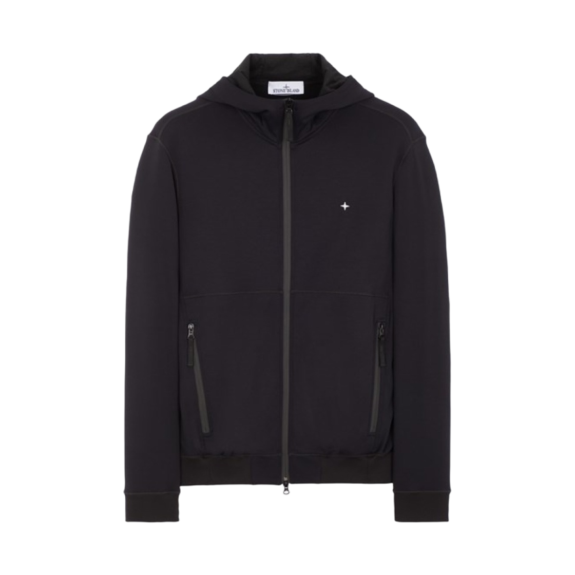 7815615G5-V0029 Stone Island 615G5 Stellina Hooded Sweatshirt Black - 23SS