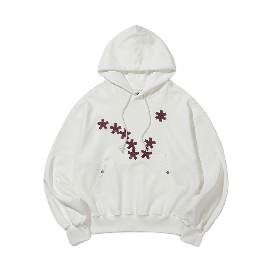 카락터 디퍼 로고 후드 오프 화이트