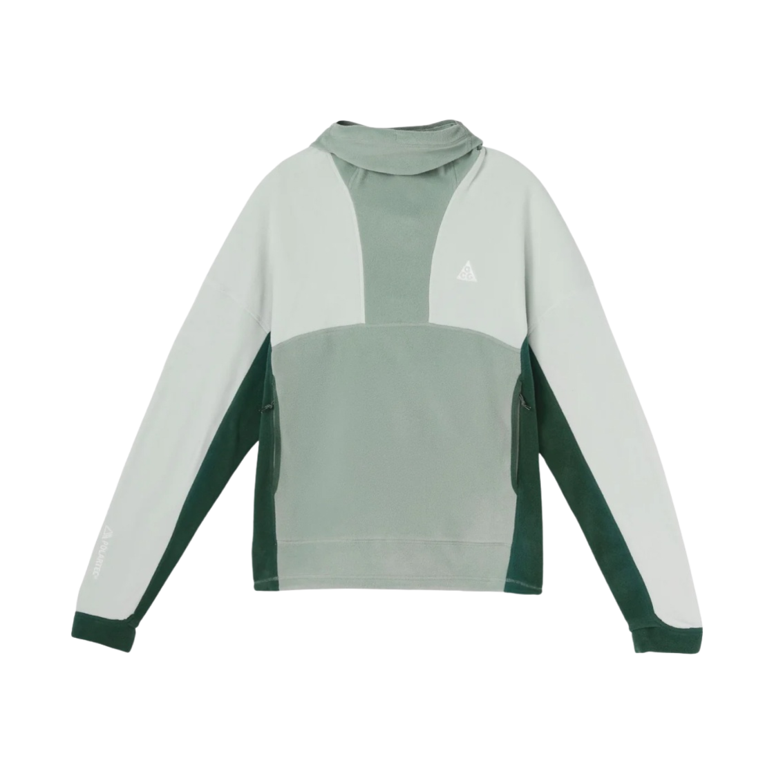 나이키 ACG 폴라텍 울프 트리 풀오버 후드 미카 그린 라이트 실버 - 아시아(Nike ACG Polartec Wolf Tree Pullover Hoodie Mica Green Light Silver - Asia)
