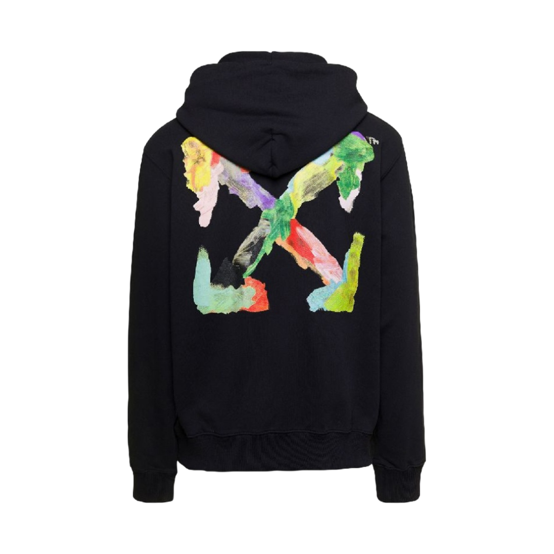 OMBB097S23FLE0041084 Off-White Brush Arrow Slim Hoodie Black Multicolor