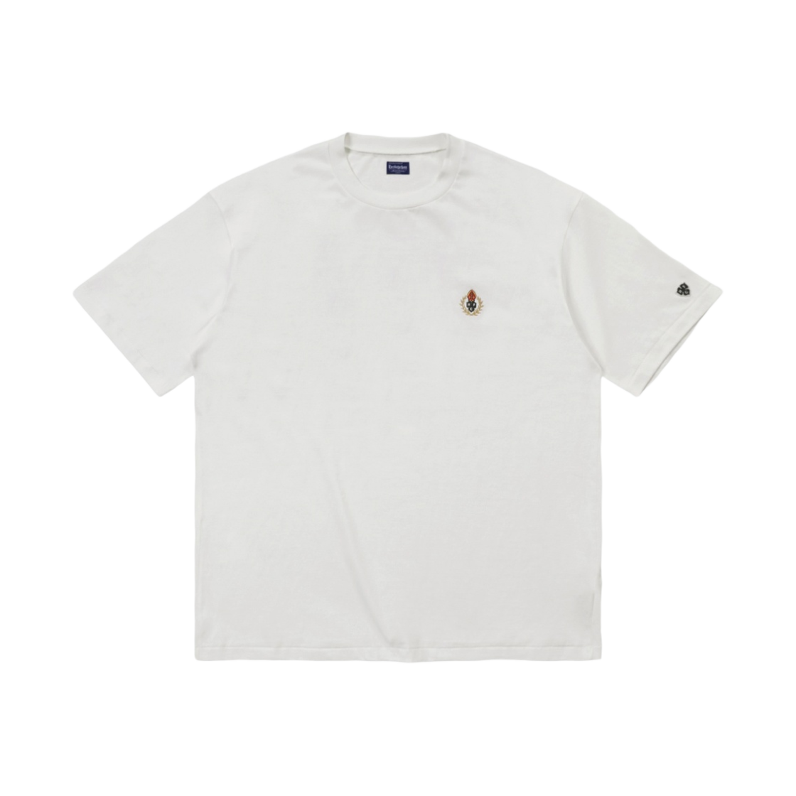 헤리티지 플로스 크레스트 20s 컴팩트 얀 티셔츠 화이트(Heritage Floss Crest 20s Compact Yarn T-Shirt White)