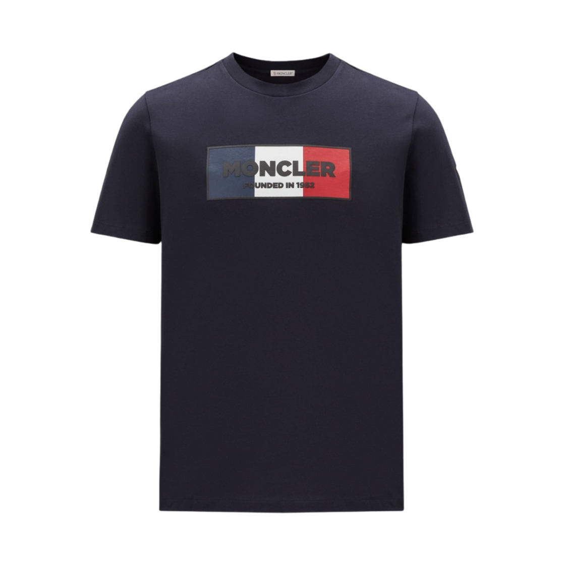 몽클레르 트라이컬러 모티프 티셔츠 네이비 블루 - 23FW(Moncler Tricolour Motif T-Shirt Navy Blue - 23FW) - 1