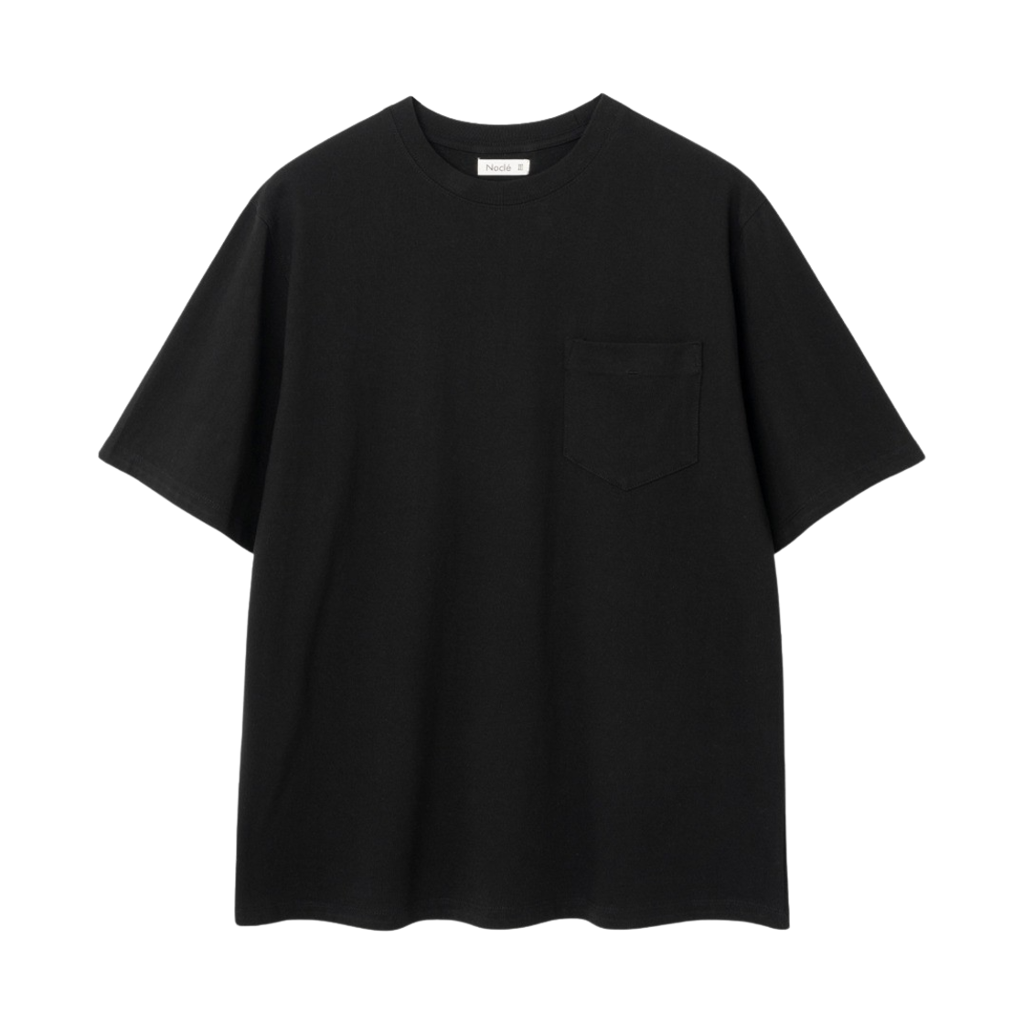 NOC050 Nocle Normal One Pocket T-shirts Black