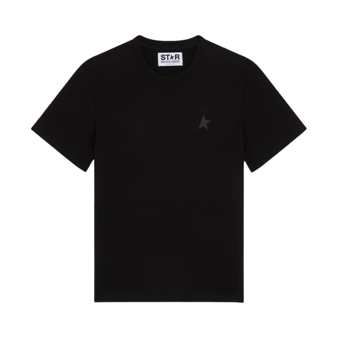 골든구스 스타 컬렉션 톤 온 톤 스타 티셔츠 블랙(Golden Goose Star Collection T-Shirt with Tone On Tone Star Black)