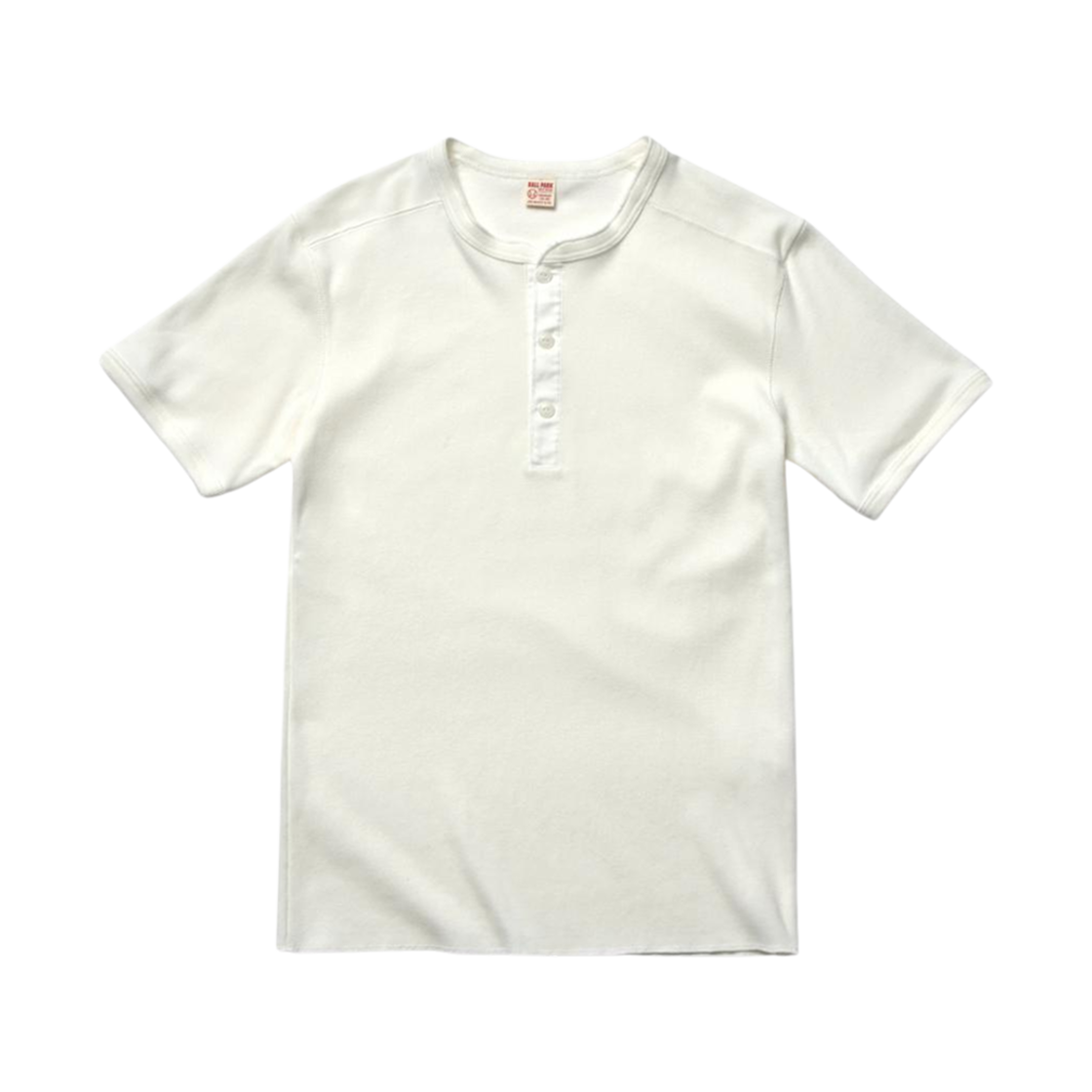 MC23022-010 The Real McCoy's Union Henley Short Sleeve Undershirt White