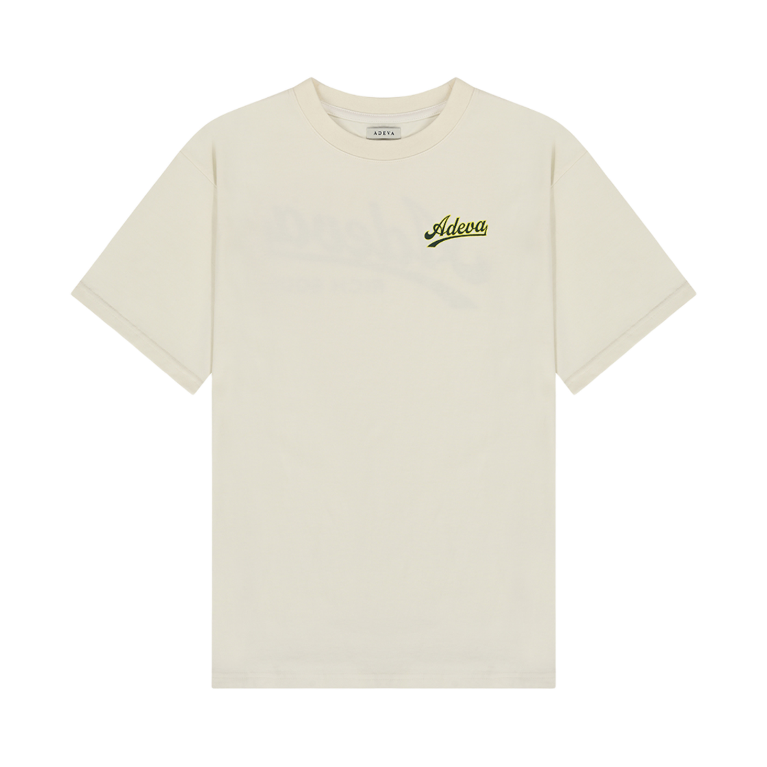아데바 유니섹스 프린트 로고 반팔 티셔츠_아이보리(ADEVA Unisex Printed Logo Tee Ivory) - 1