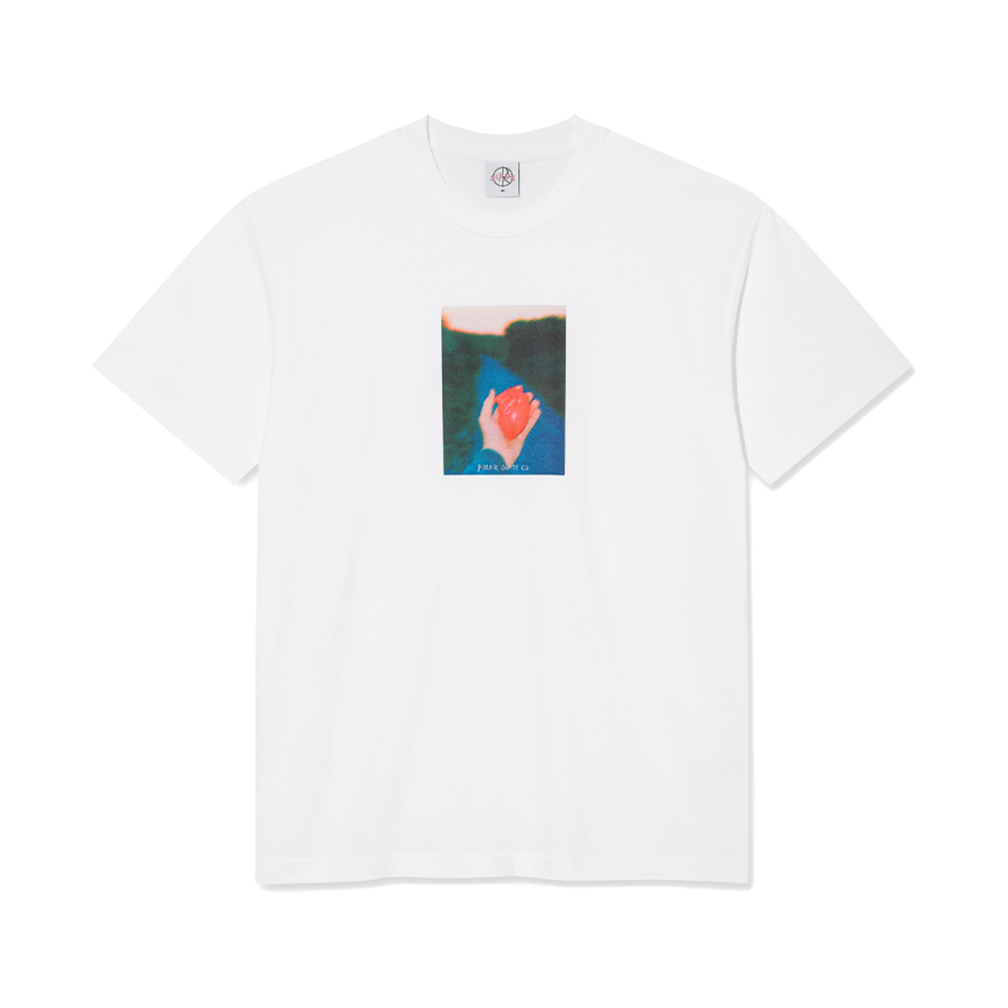 P000BIZZ Polar Skate Co. Heart In Hand Tee White