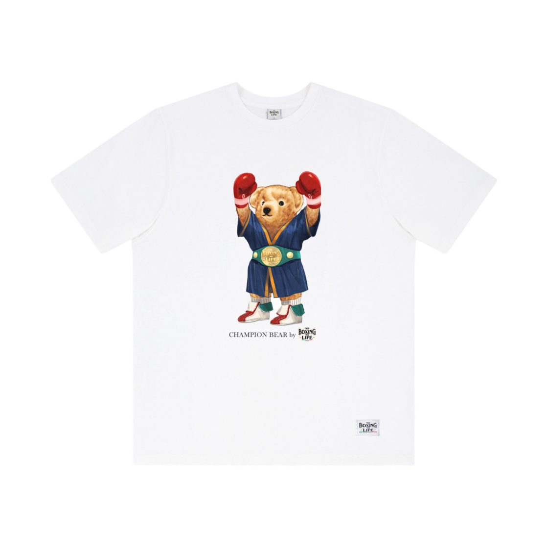 노복싱노라이프 챔피온 베어 V2 숏슬리브 화이트(No Boxing No Life Champion Bear V2 Short Sleeve White)