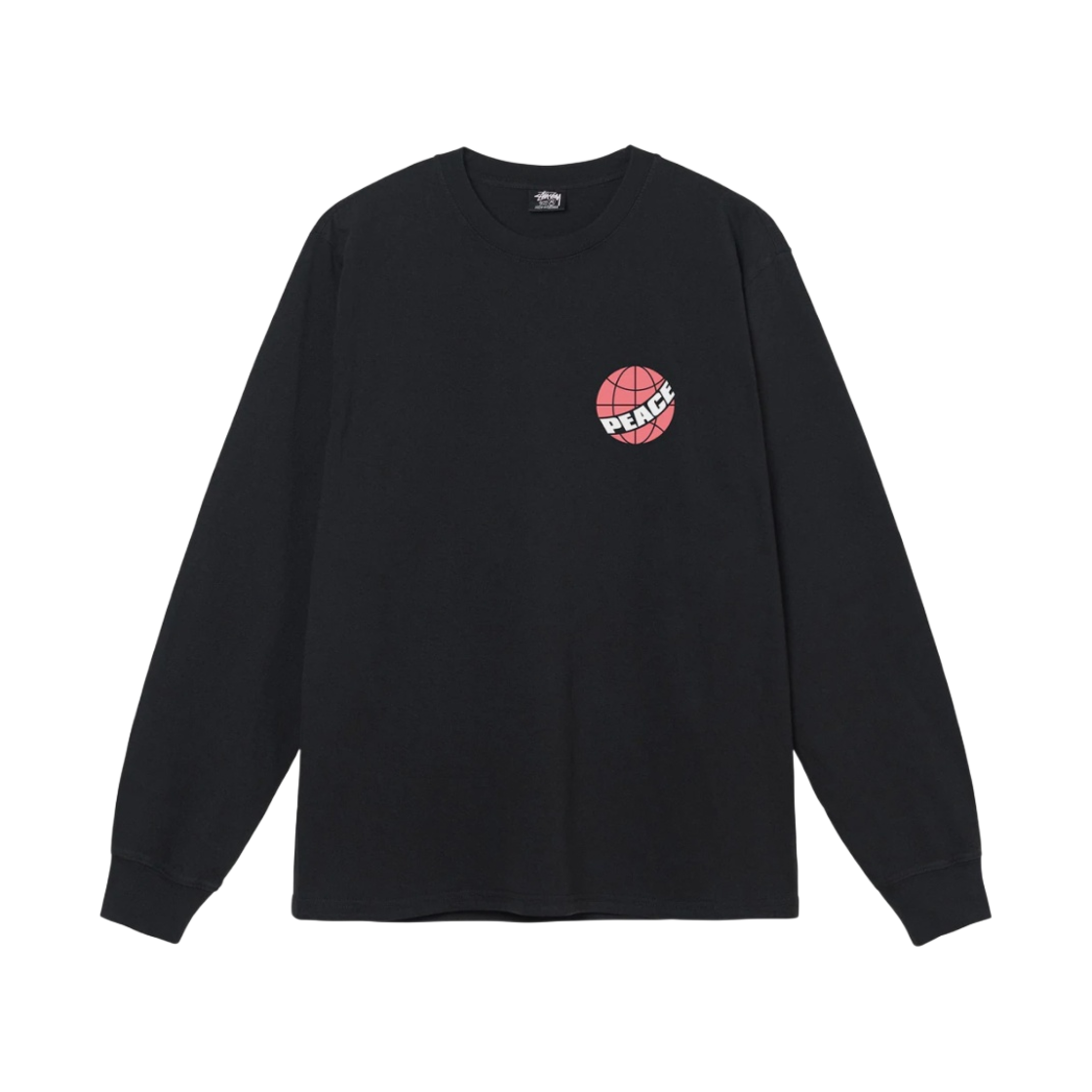 스투시 글로벌 피스 피그먼트 다이드 롱슬리브 티셔츠 블랙(Stussy Global Peace Pigment Dyed LS T-Shirt Black) - 2