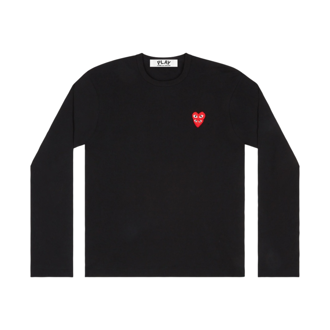 플레이 꼼데가르송 더블 하트 롱슬리브 티셔츠 블랙(Play Comme des Garcons Double Heart LS T-Shirt Black)