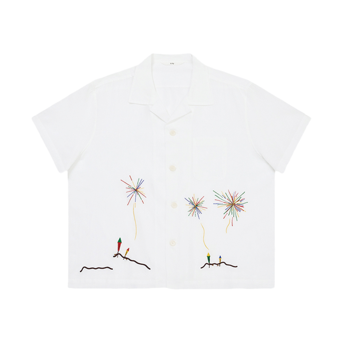 에스티유 파이어워크 엠브로더리 셔츠 화이트