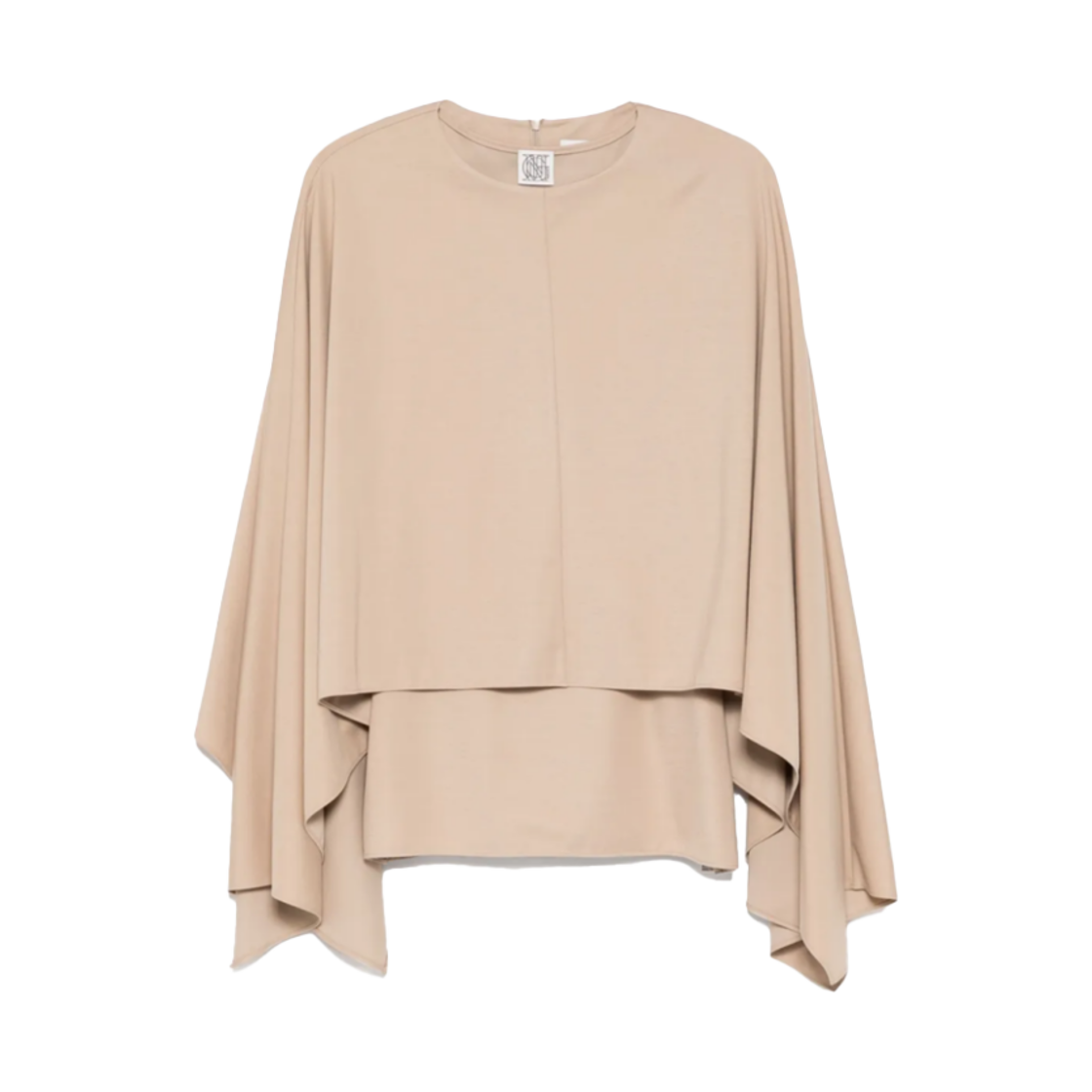 고엔제이 드레이프 케이프 슬리브리스 탑 베이지(GOEN.J Draped Cape Sleeveless Top Beige)