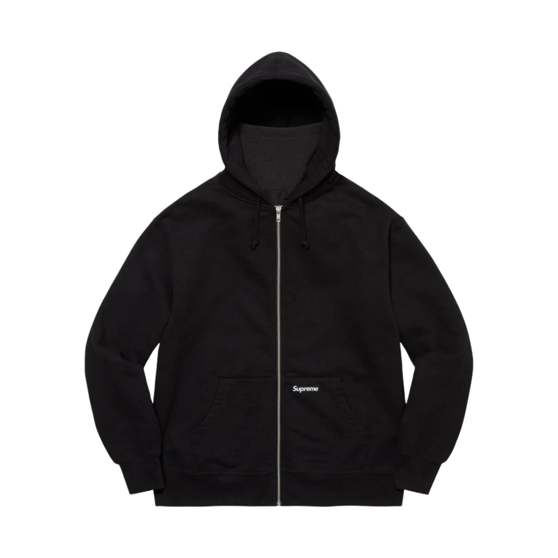 슈프림 더블 후드 페이스마스크 집업 후드 스웨트셔츠 블랙 - 22FW(Supreme Double Hood Facemask Zip Up Hooded Sweatshirt Black - 22FW) - 1