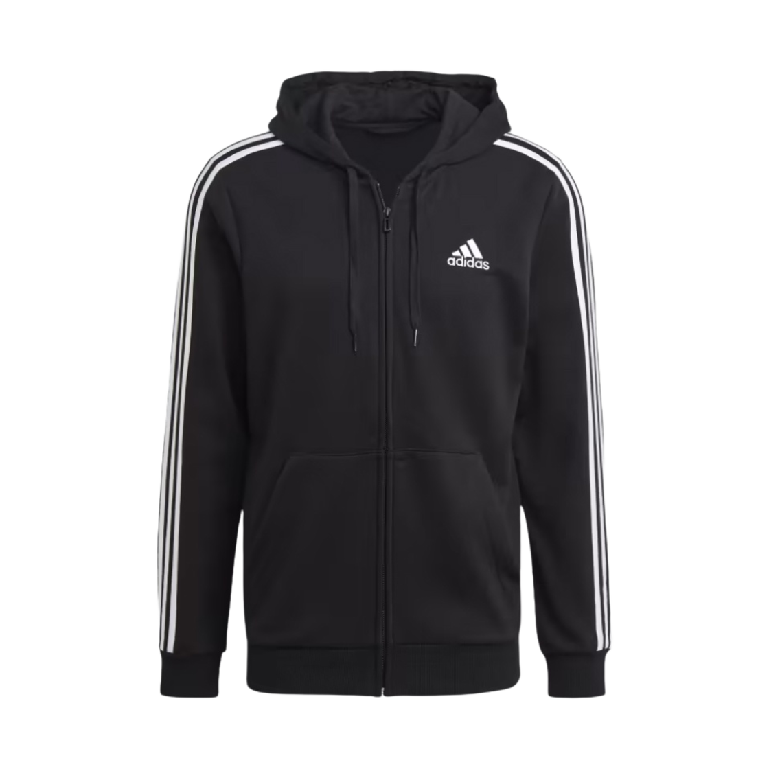 GK9032 Adidas 3S FT Full-Zip Hoodie Black - KR Sizing