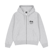 Stussy Stock DSM New York Zip Hoodie Ash Heather