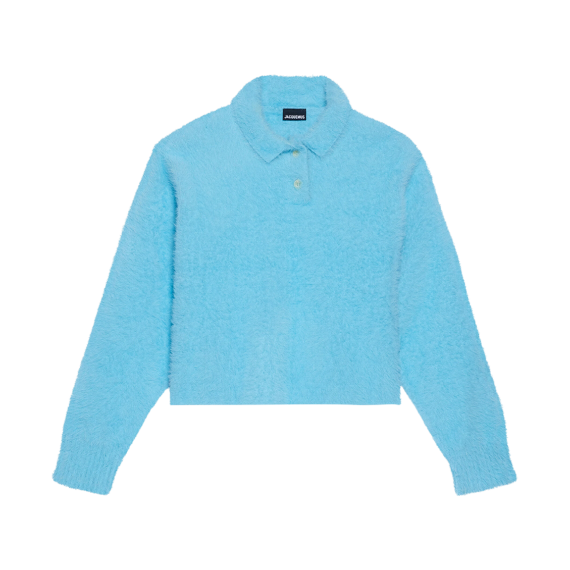 (W) 자크뮈스 르 폴로 네브 플러피 롱슬리브 폴로 블루((W) Jacquemus Le Polo Neve Fluffy Long Sleeve Polo Blue) - 1