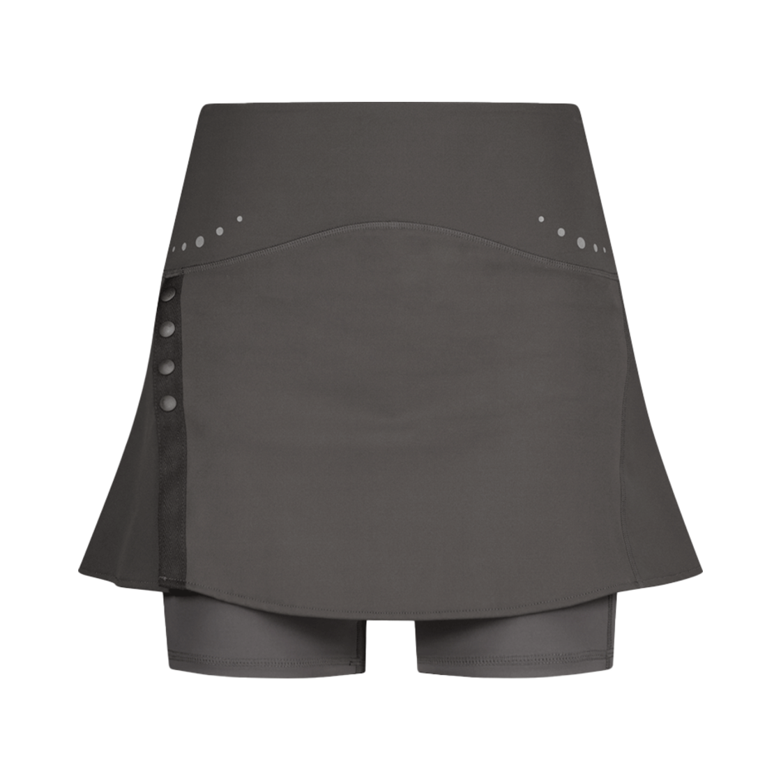 25SS-PT04-SBR OJOS Button Slit Skirt Shorts Stone Brown