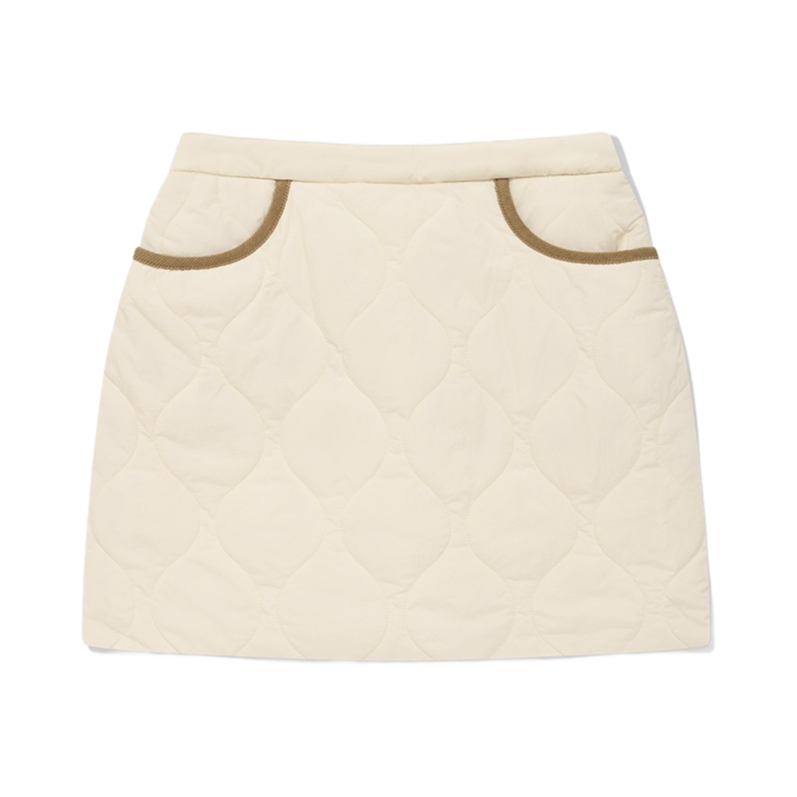 (W) 커버낫 퀼팅 미니 스커트 아이보리((W) Covernat Quilting Mini Skirt Ivory)
