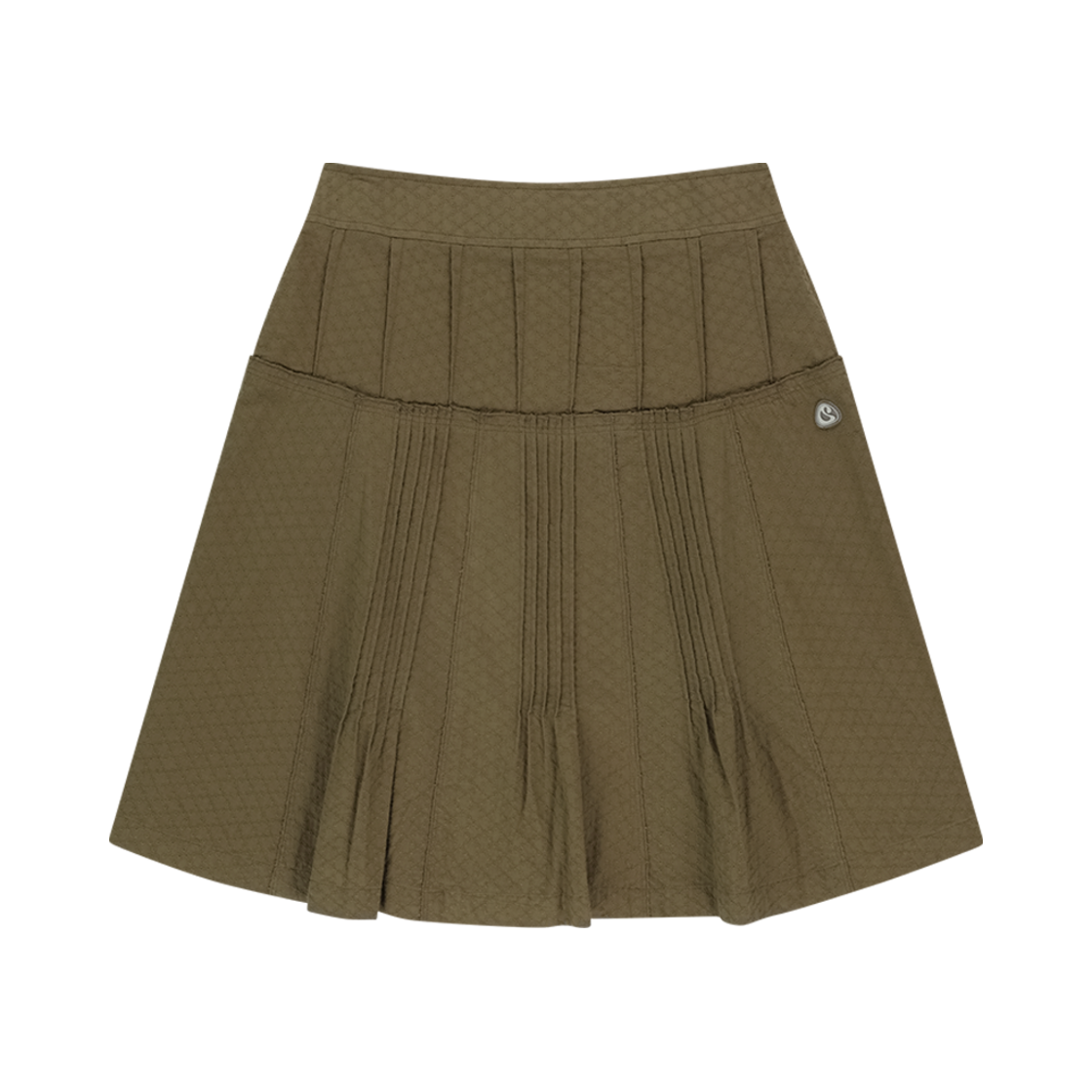 코이세이오 플라워 핀턱 스커트 브라운(COYSEIO Flower Pintuck Skirt Brown)