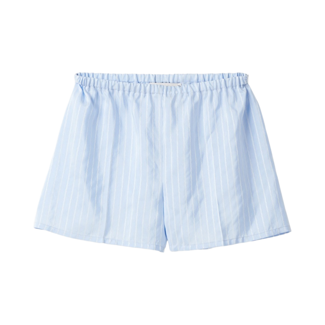 (W) 미우 미우 자카드 폰지 박서 쇼츠 스카이 블루 화이트((W) Miu Miu Jacquard Ponge Boxer Shorts Sky Blue White) - 1