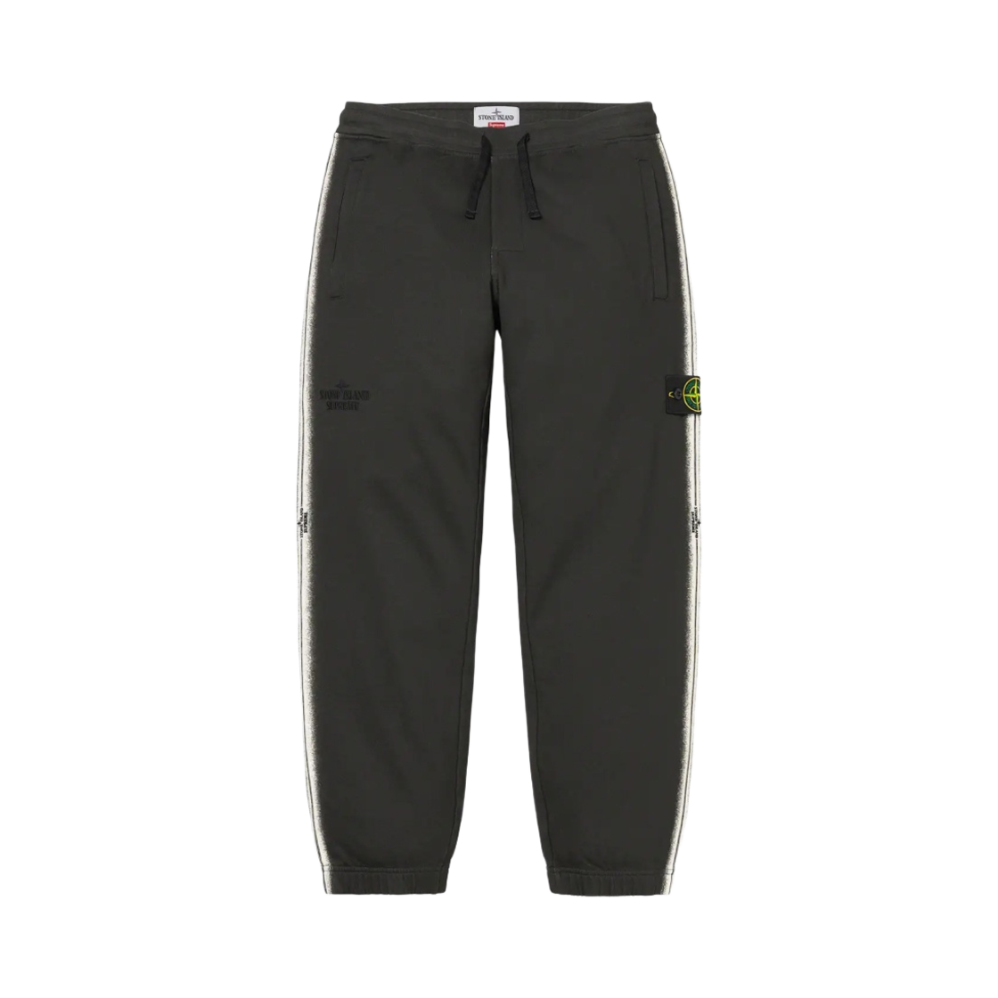 슈프림 x 스톤 아일랜드 스트라이프 스웨트팬츠 블랙 - 22SS(Supreme x Stone Island Stripe Sweatpants Black - 22SS)