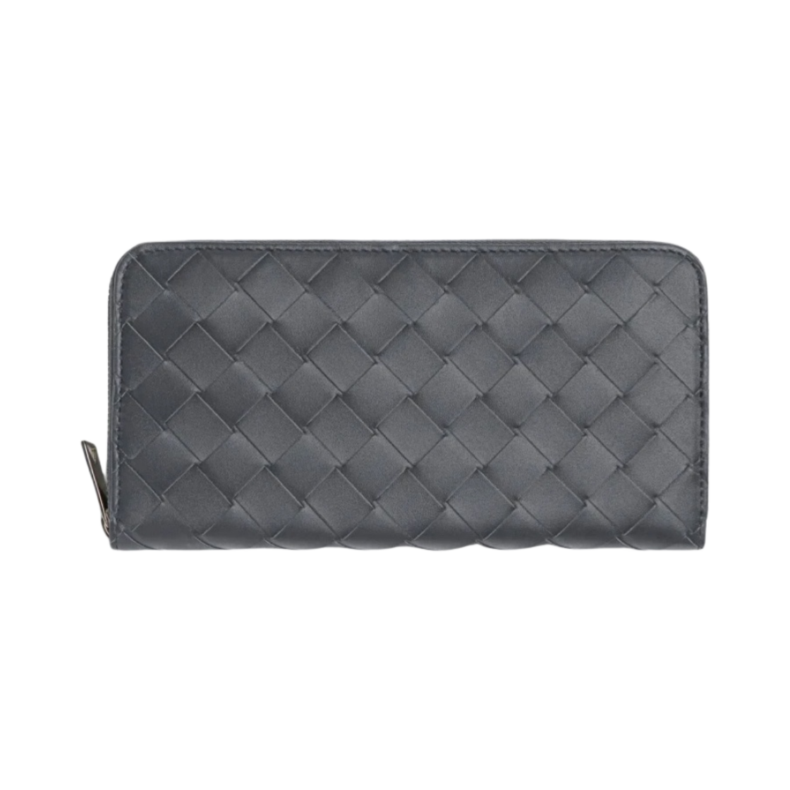 보테가 베네타 인트레치아토 집 어라운드 지갑 썬더 풀(Bottega Veneta Intrecciato Zip Around Wallet Thunder Pool) - 1
