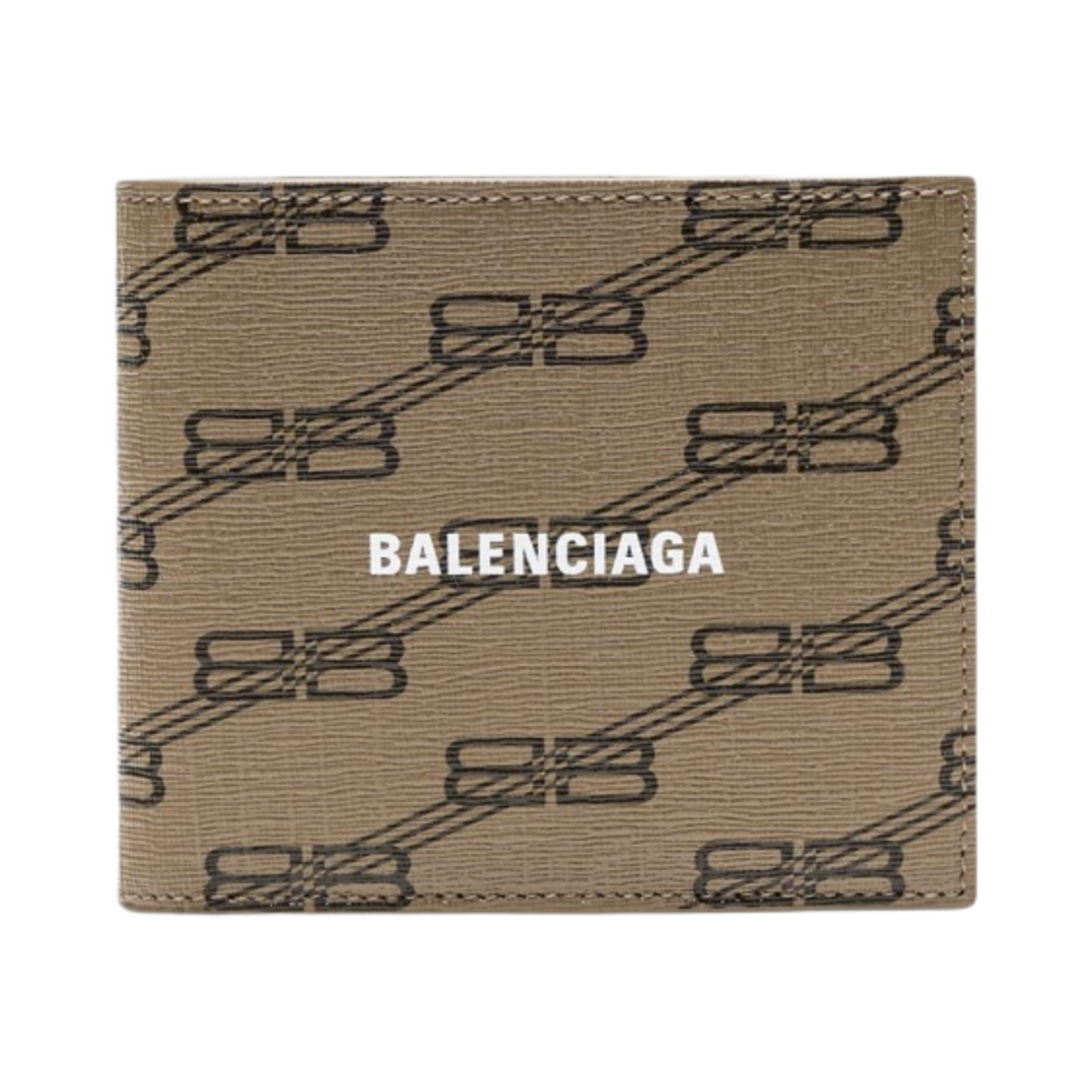발렌시아가 시그니쳐 스퀘어 반지갑 BB 모노그램 코티드 캔버스 베이지(Balenciaga Signature Square Folded Wallet BB Monogram Coated Canvas Beige) - 1