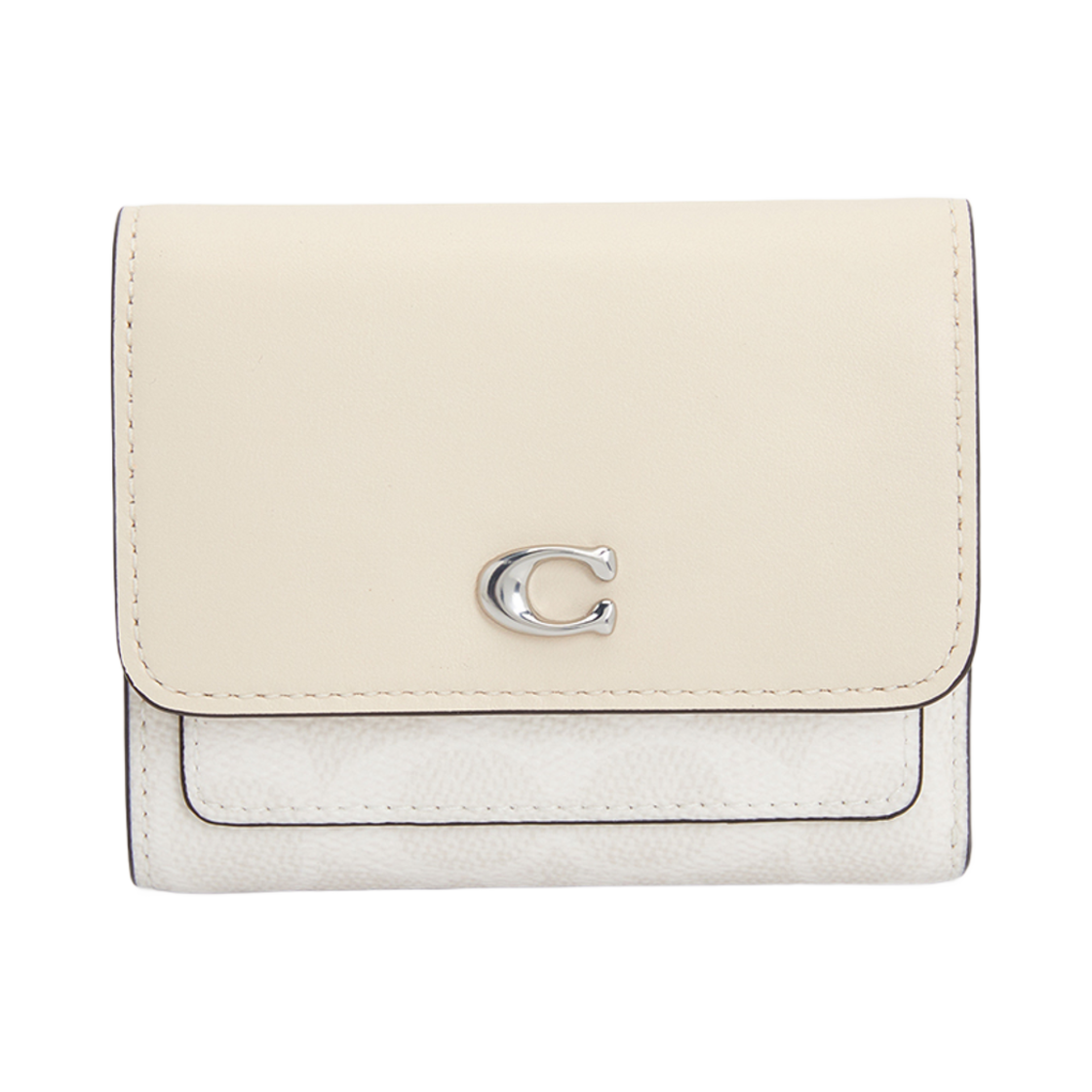 CAT56-LHXUN Coach Mila Short Wallet White