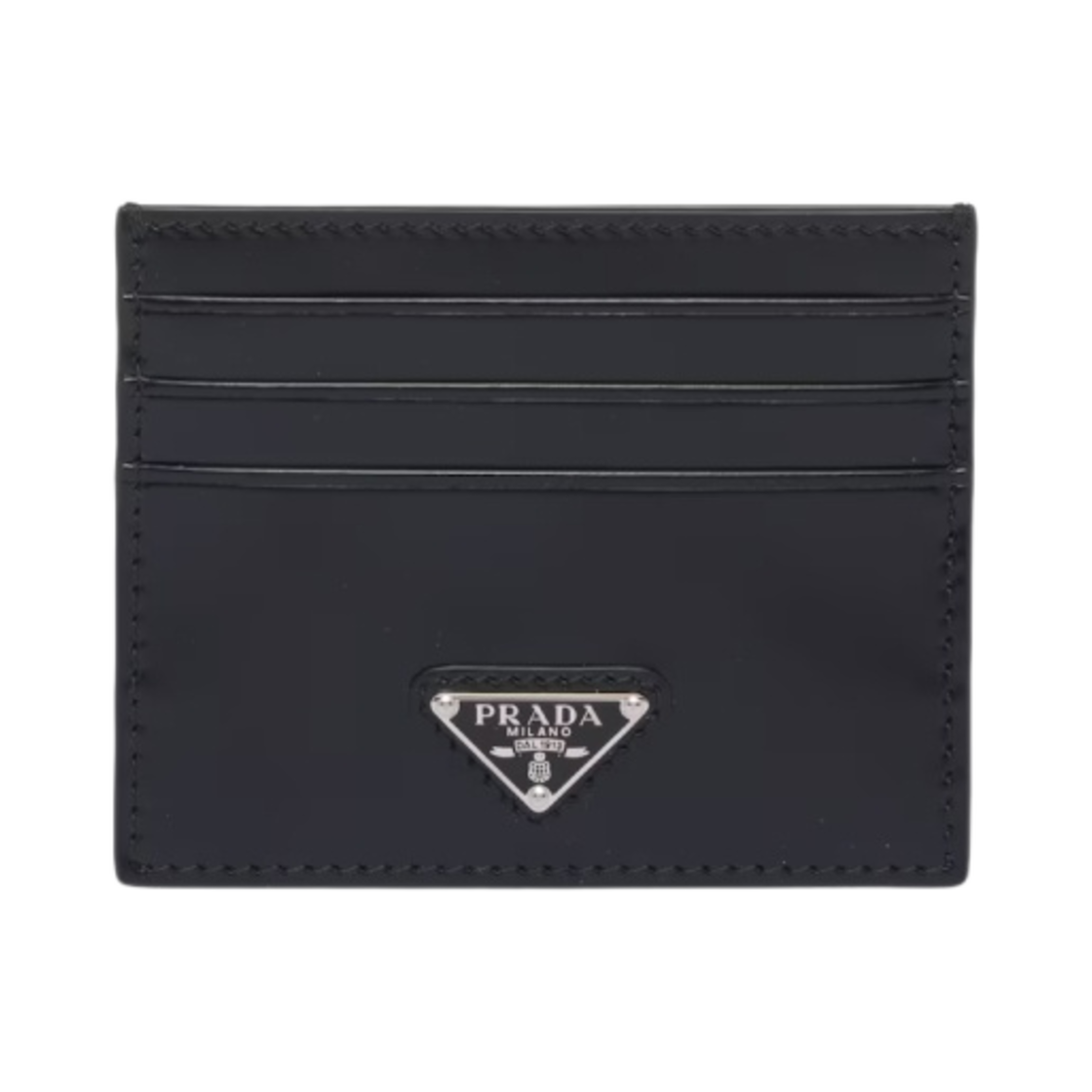 프라다 브러쉬드 레더 카드 홀더 블랙(Prada Brushed Leather Card Holder Black) - 1