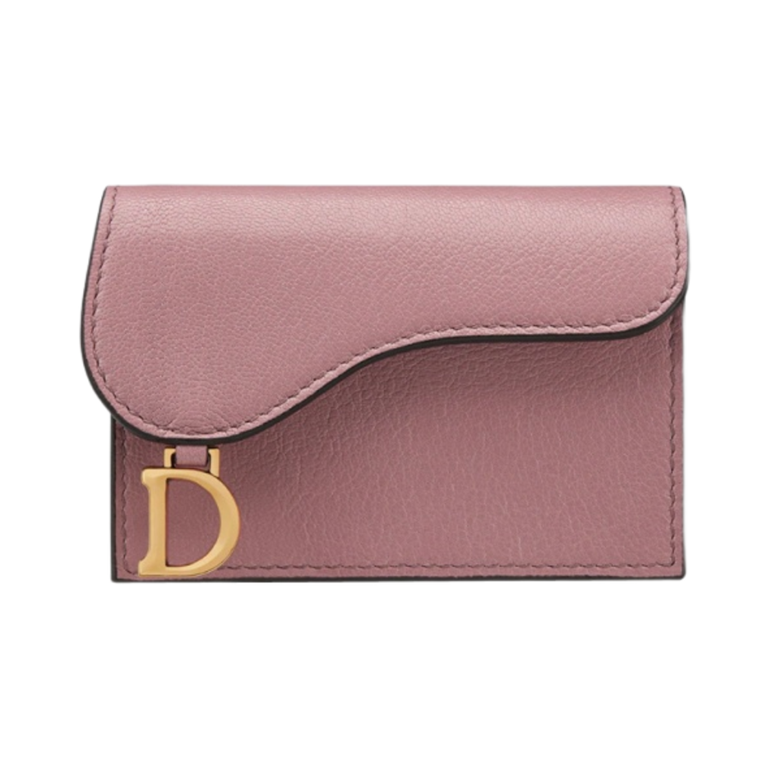 디올 고트스킨 새들 플랩 카드 홀더 피오니 핑크(Dior Goatskin Saddle Flap Card Holder Peony Pink) - 1