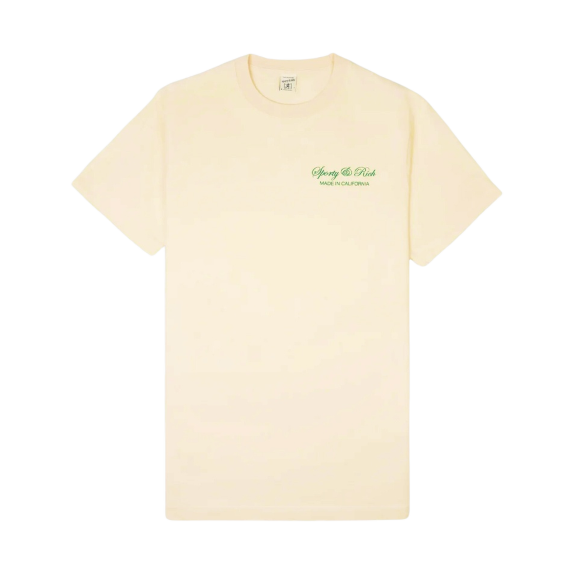 스포티 앤 리치 스크립트 티셔츠 크림(Sporty & Rich Script T-ShirtCream) - 1