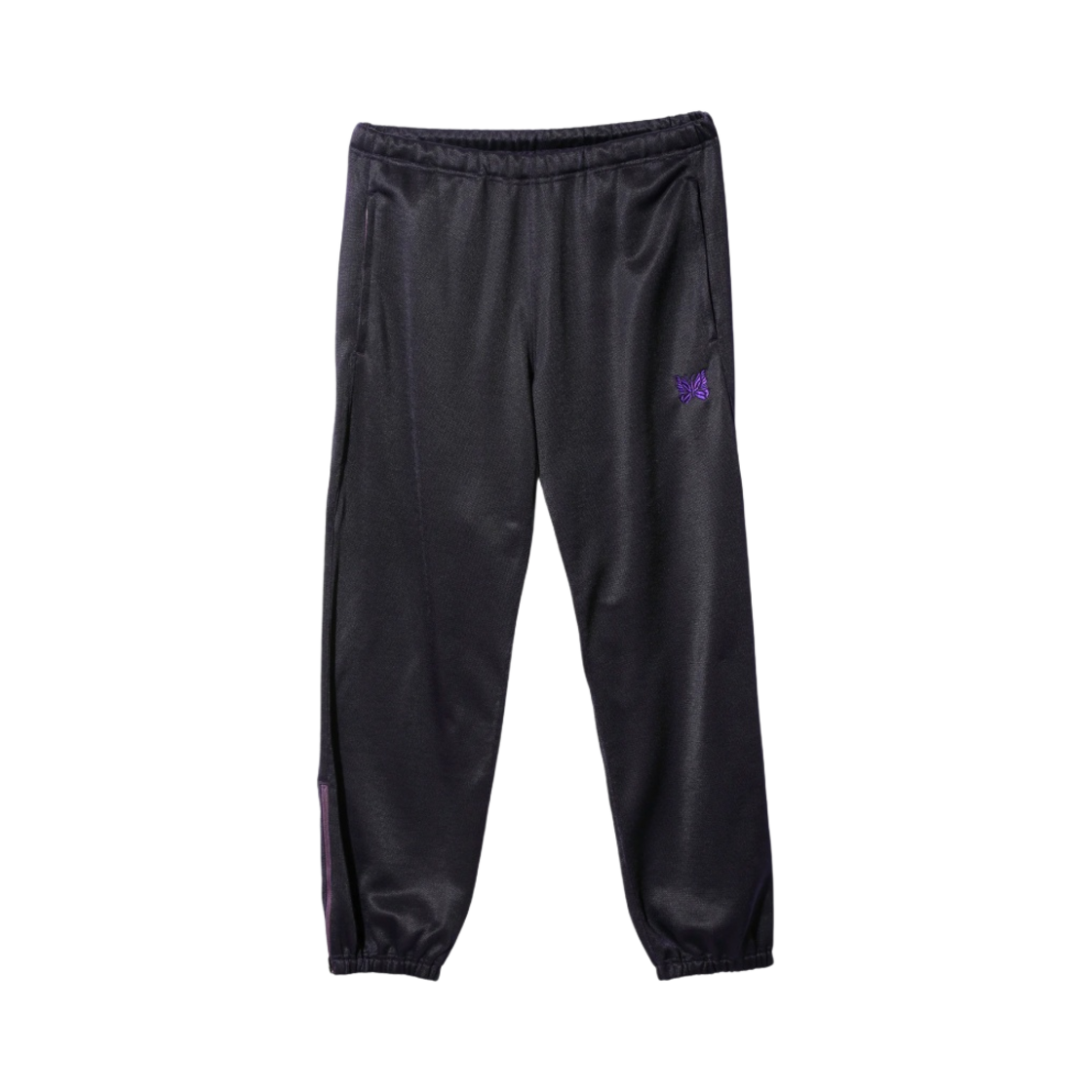니들스 지퍼 트랙 팬츠 C/PE 브라이트 저지 블랙(Needles Zipped Track Pants C/PE Bright Jersey Black) - 1