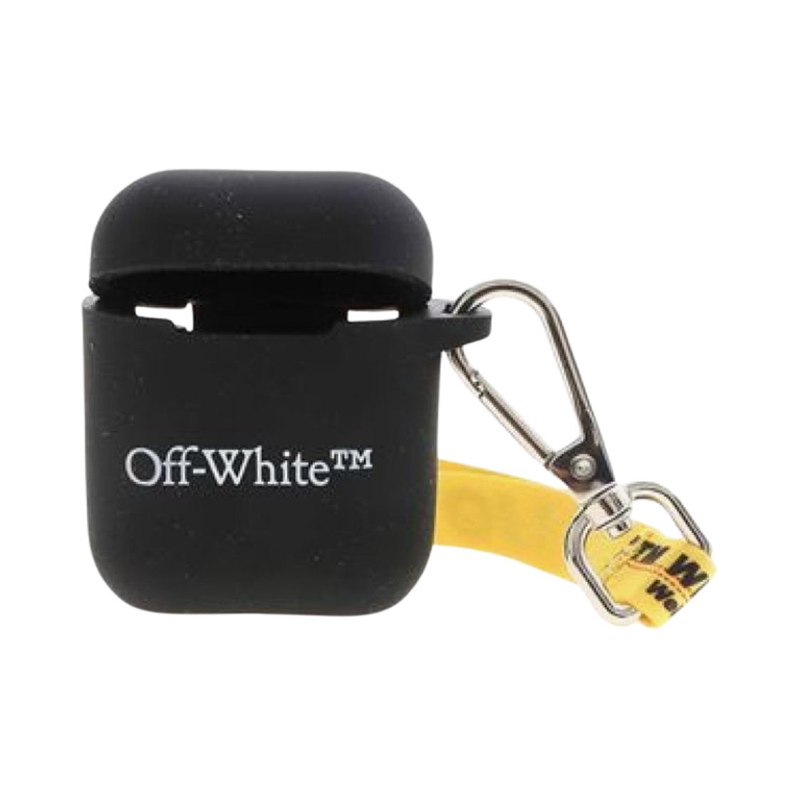 오프화이트 레터링 실리콘 에어팟 케이스 블랙(Off-White Lettering Silicon AirPods Case Black)